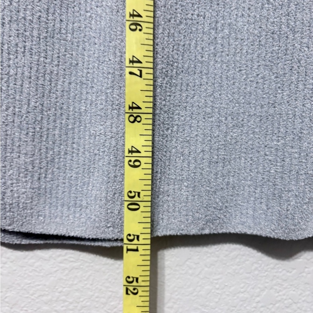 Barefoot Dreams CozyChic Ultra Lite SS Light Gray Maxi Midi Dress Side Slits MP - Picture 7 of 12